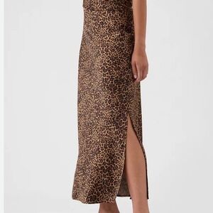 Gap Womens Leopard Print Midi Skirt Western Boho Maximalist Indie Date Night M